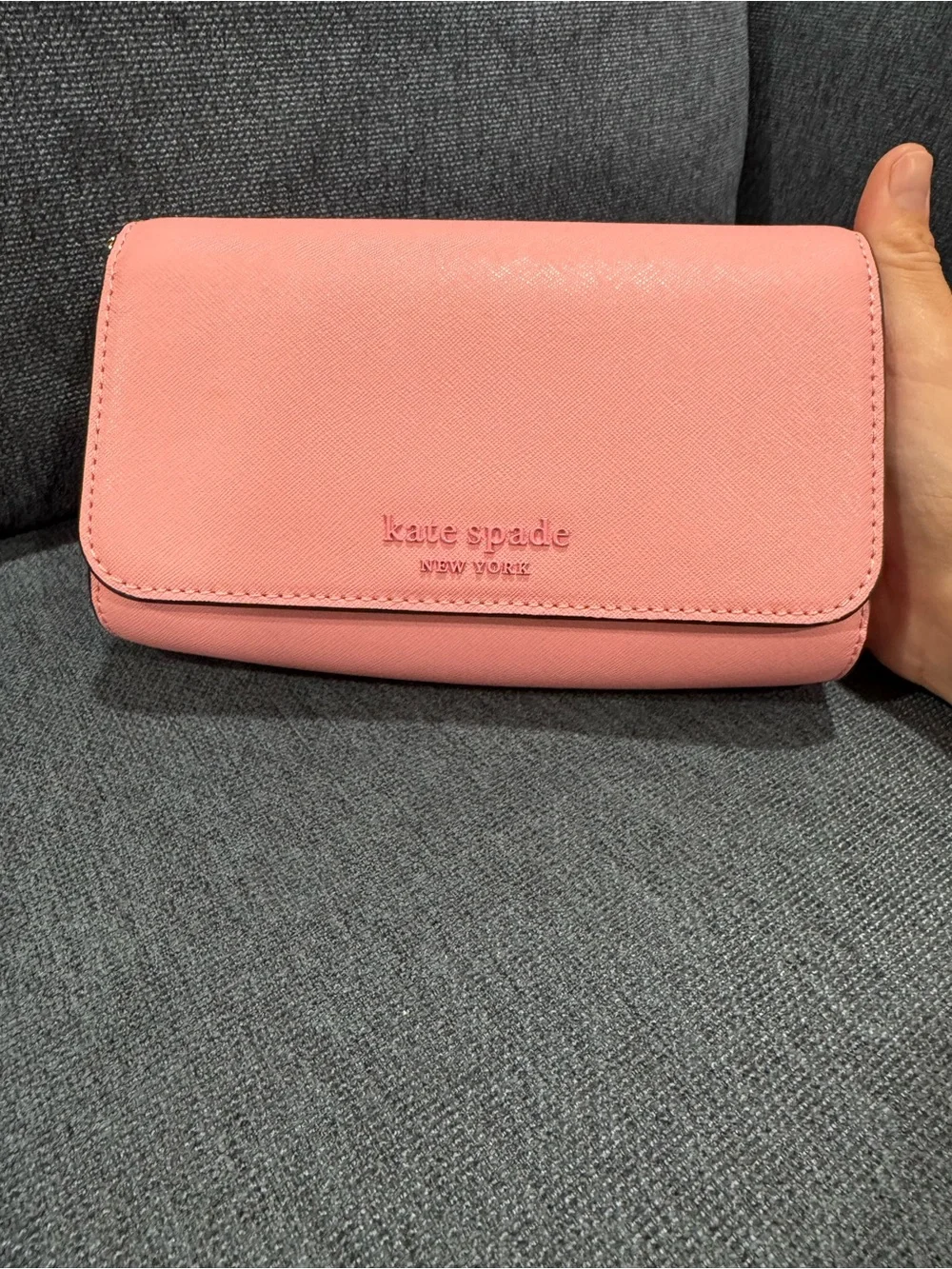 Kate spade Pink Saffiano Crossbody with Chain Strap